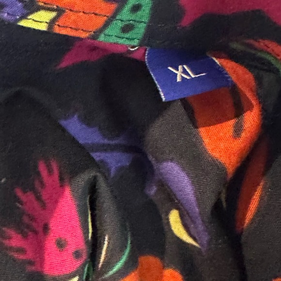 GrosVenor London Men's Funky Casual Colorful Black Floral Print Slim Fit sz XL - Picture 8 of 10